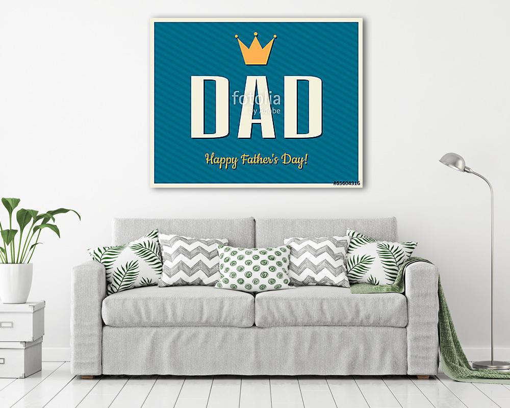Apák napi üdvözlőlapja - vászonkép, falikép vásárlás Apák napi üdvözlőlapja (vászonkép) - vászonkép, falikép otthonra és irodába