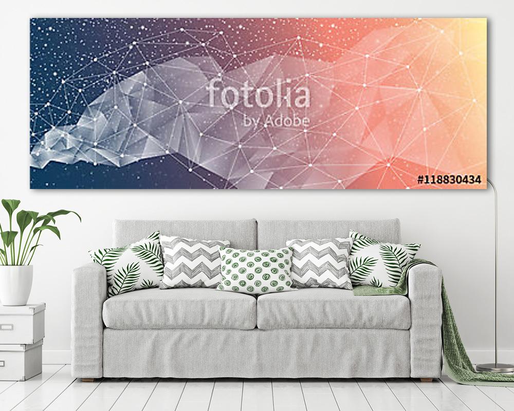 Absztrakt geometriai banner (fotótapéta) - vászonkép, falikép otthonra és irodába