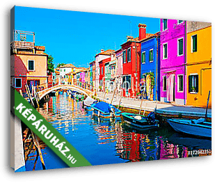 Burano bei Venedig, Olaszország - vászonkép 3D látványterv