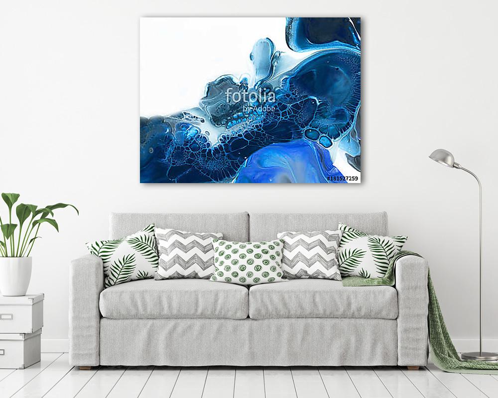 Creative abstract hand painted background, wallpaper, texture, close-up fragment of acrylic painting on canvas with brush stroke (többrészes kép) - vászonkép, falikép otthonra és irodába