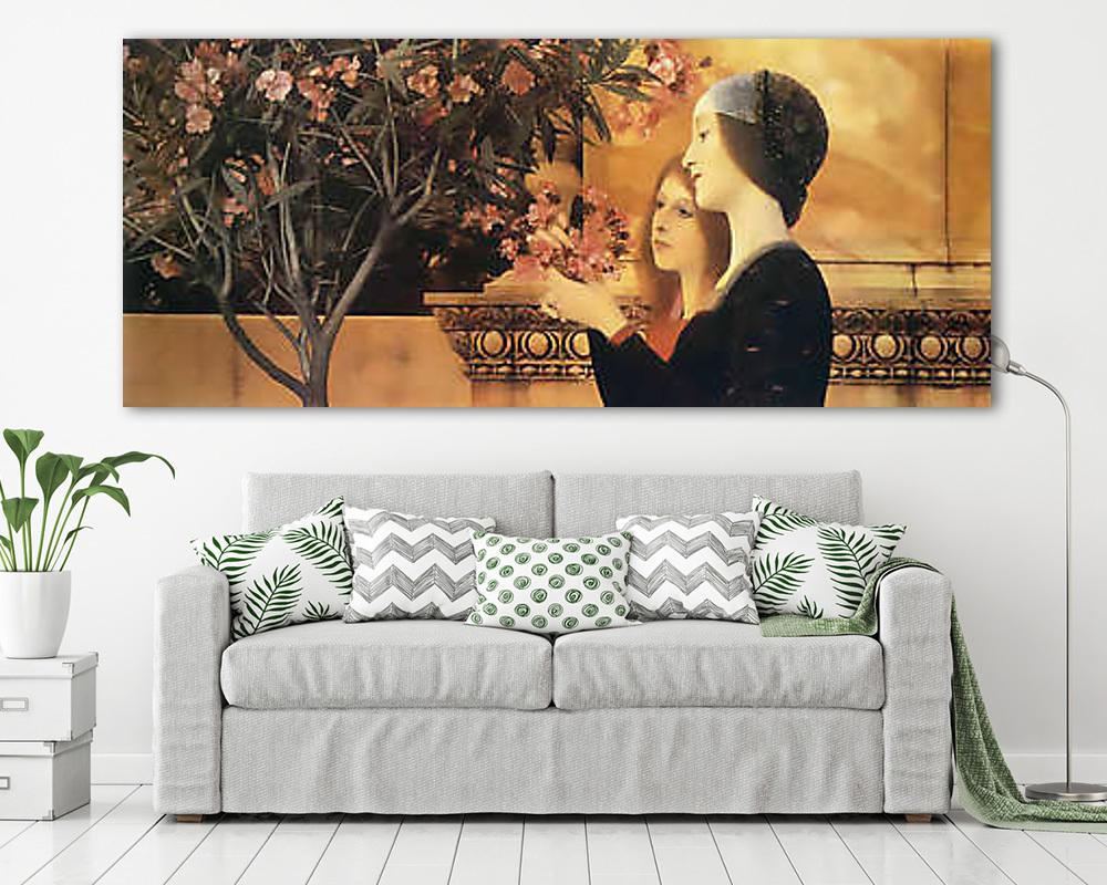 Két lány egy leanderrel (1890) (poszter) - vászonkép, falikép otthonra és irodába