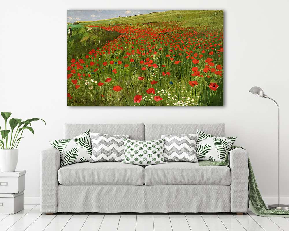 Pipacsos mező (1896, sötét színverzió) (bögre) - vászonkép, falikép otthonra és irodába