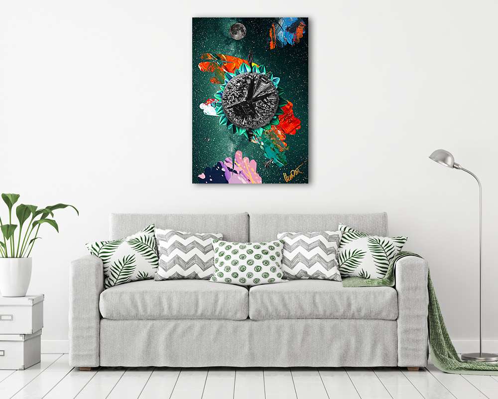 SpaceCity (MenzArt) (vászonkép) - vászonkép, falikép otthonra és irodába