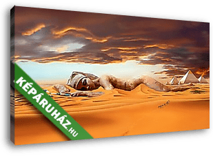 Az egyiptomi sivatag titka - Digital Art - vászonkép 3D látványterv