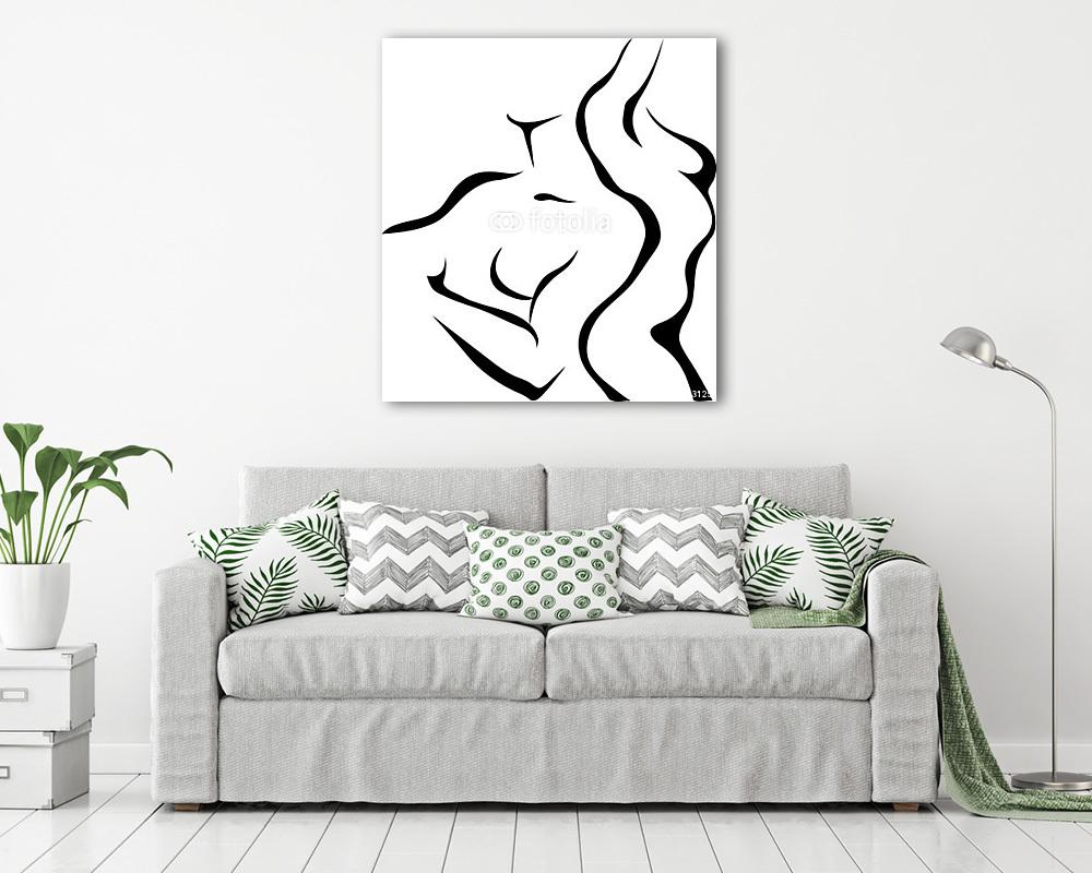 Absztrakt vázlat pár (fotótapéta) - vászonkép, falikép otthonra és irodába