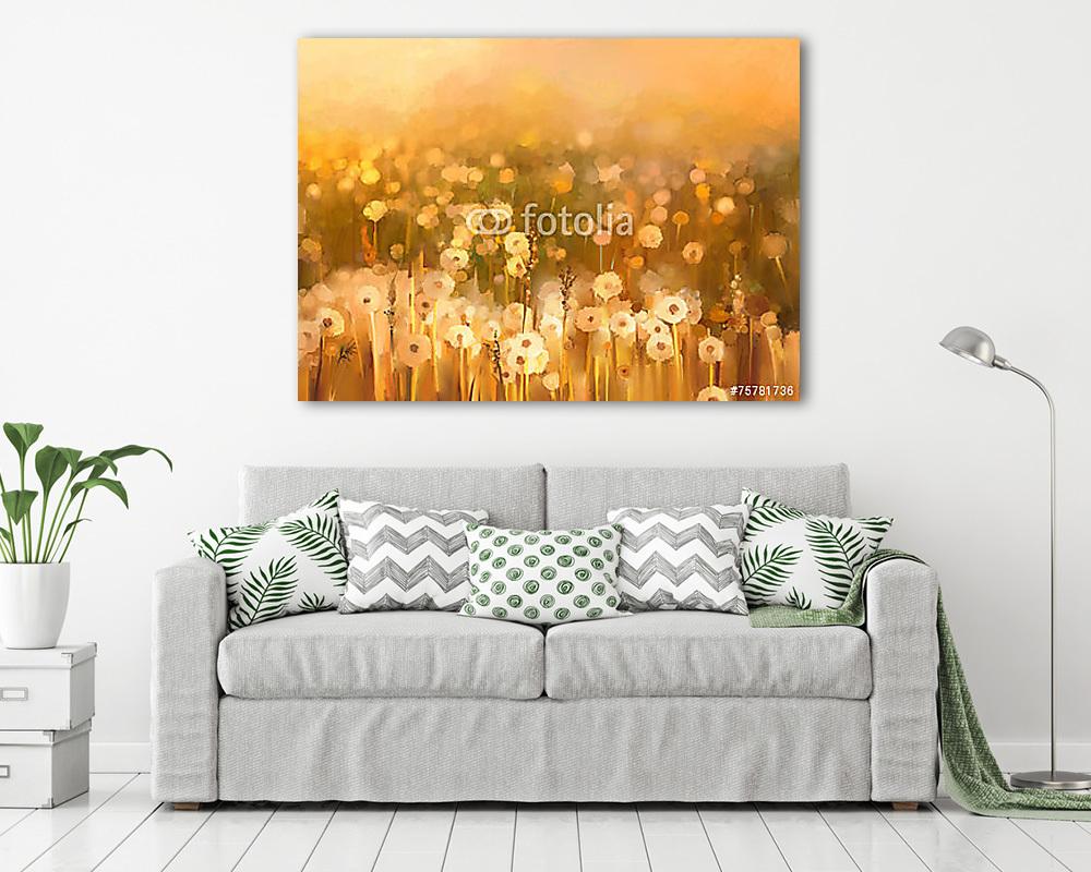 Absztrakt százszorszép mező (olajfestmény reprodukció) - vászonkép, falikép vásárlás Absztrakt százszorszép mező (olajfestmény reprodukció) (poszter) - vászonkép, falikép otthonra és irodába