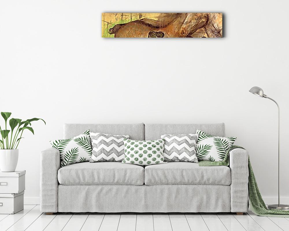 Vázlatos zöld körte (többrészes kép) - vászonkép, falikép otthonra és irodába