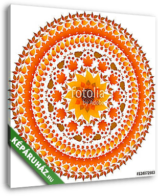 autumn mandala - vászonkép 3D látványterv