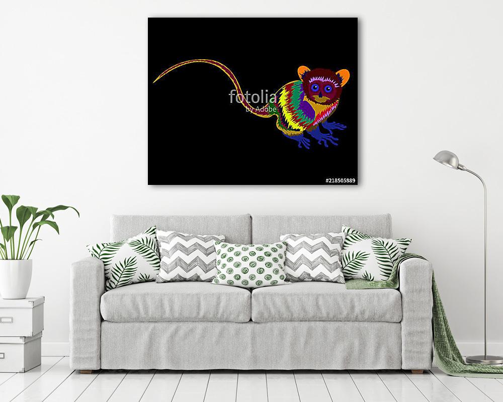 Colorful Animal Pop Art Poster Illustration Graphic Design (vászonkép) - vászonkép, falikép otthonra és irodába