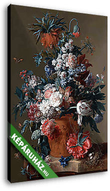 Virágcsokor vázában - színverzió 1. - vászonkép 3D látványterv