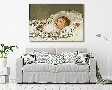 Halott gyermeki portré (vászonkép) - vászonkép, falikép otthonra és irodába