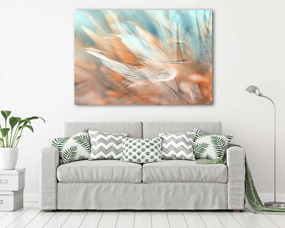 Színes tollak makro  - vászonkép, falikép vásárlás Színes tollak makro  (vászonkép) - vászonkép, falikép otthonra és irodába