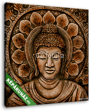 Buddha Stein Relief - vászonkép 3D látványterv