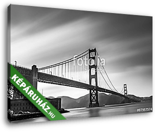 Golden Gate Bridge fekete-fehér - vászonkép 3D látványterv