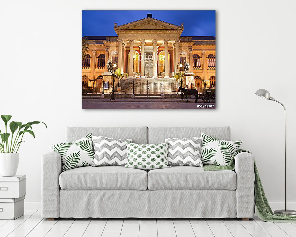 Palermo - Teatro Massimo - vászonkép, falikép vásárlás Palermo - Teatro Massimo (vászonkép) - vászonkép, falikép otthonra és irodába