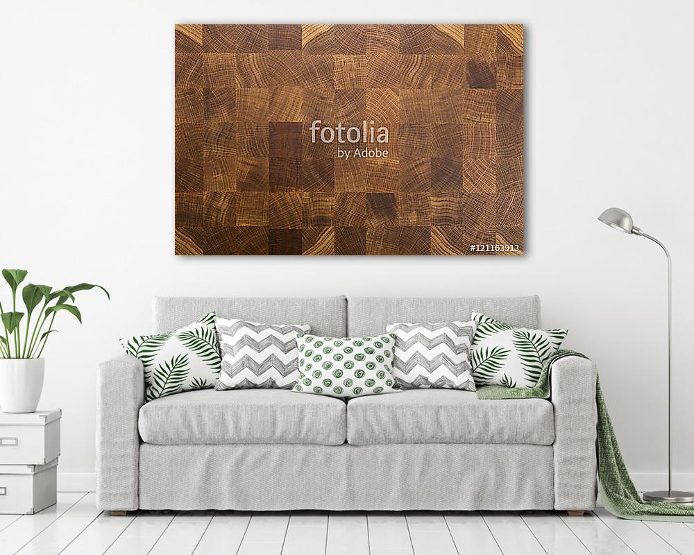 Tölgyfa mészáros végdarab darabolóblokk (vászonkép) - vászonkép, falikép otthonra és irodába