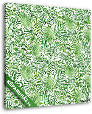 Sűrű leveles tapétaminta - vászonkép 3D látványterv