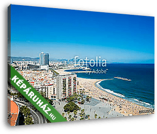 Barceloneta beach in Barcelona, Spain - vászonkép 3D látványterv