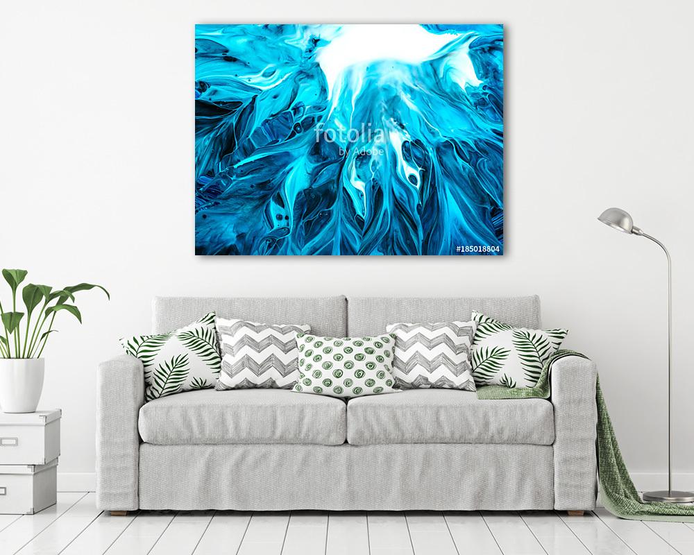 Creative abstract hand painted background, wallpaper, texture, close-up fragment of acrylic painting on canvas with brush stroke (vászonkép) - vászonkép, falikép otthonra és irodába