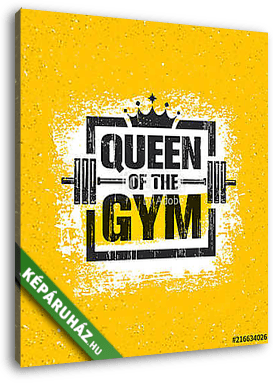 Inspiring Woman Female Workout and Fitness Gym Motivation Quote Illustration Sign. Creative Strong Sport Vector - vászonkép 3D látványterv