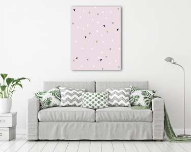 Rózsaszín háttérrel absztrakt mintás tapétaminta (vászonkép) - vászonkép, falikép otthonra és irodába