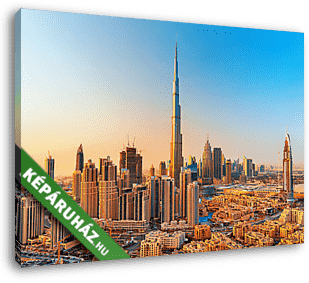 Dubai, városi naplementében - vászonkép 3D látványterv