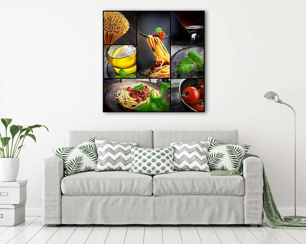 Tészta kollázs (keretezett kép) - vászonkép, falikép otthonra és irodába