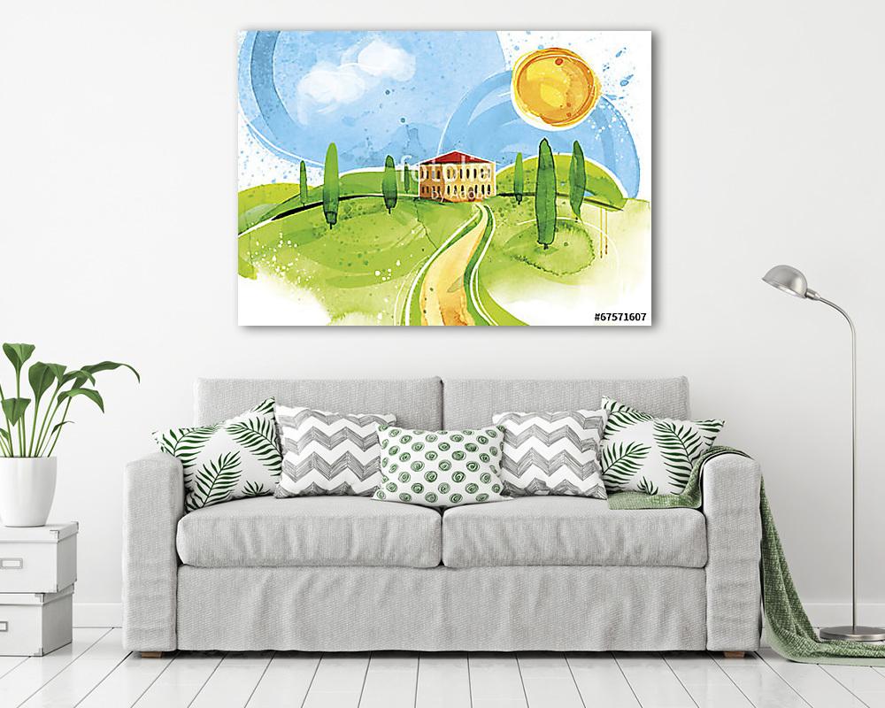 Toszkána nyara - vászonkép, falikép vásárlás Toszkána nyara (fotótapéta) - vászonkép, falikép otthonra és irodába