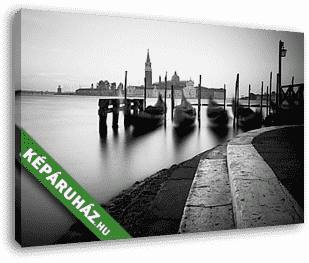 Venice classic view with gondolas on the waves - vászonkép 3D látványterv