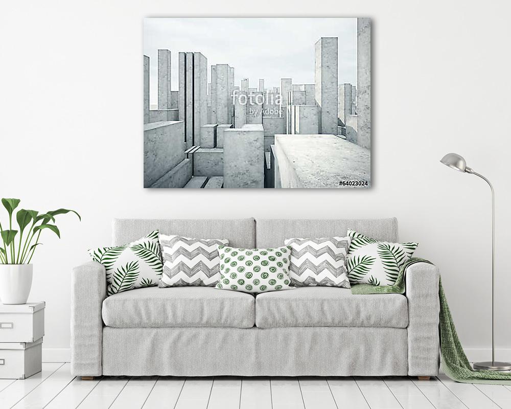 abstract concrete architecture (vászonkép) - vászonkép, falikép otthonra és irodába
