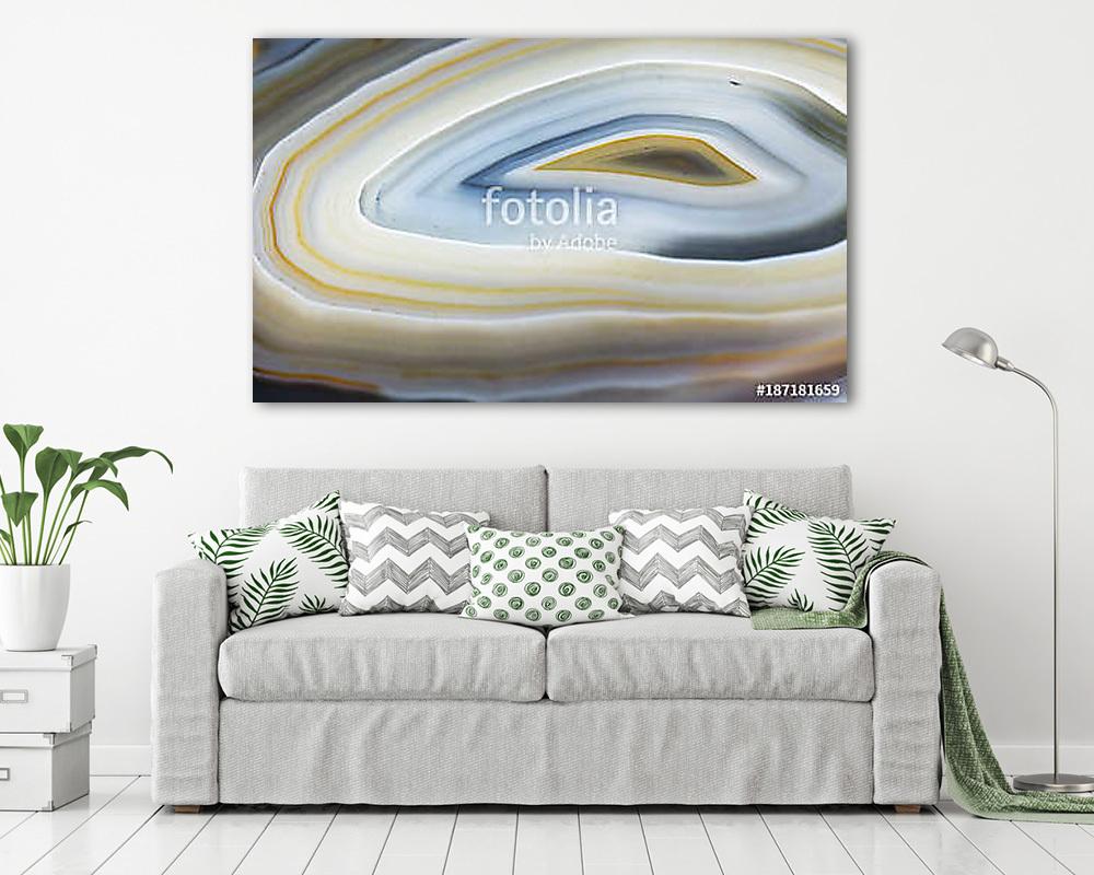 Macro view on agate layers. (vászonkép) - vászonkép, falikép otthonra és irodába