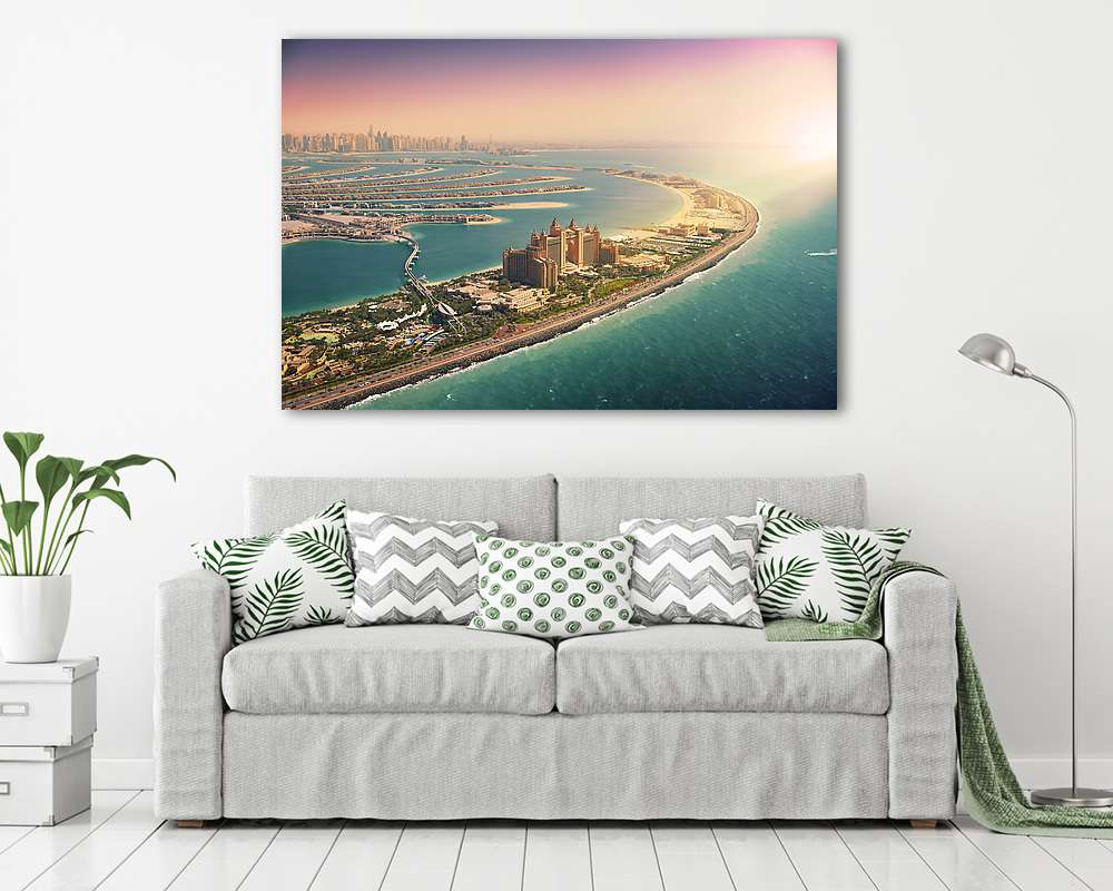 Palma-sziget Dubai-ban előtérben az Atlantis Hotellel  - vászonkép, falikép vásárlás Palma-sziget Dubai-ban előtérben az Atlantis Hotellel  (vászonkép) - vászonkép, falikép otthonra és irodába