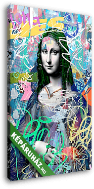 Mona Lisa graffity 2. (Barokk & Graffiti) - vászonkép 3D látványterv