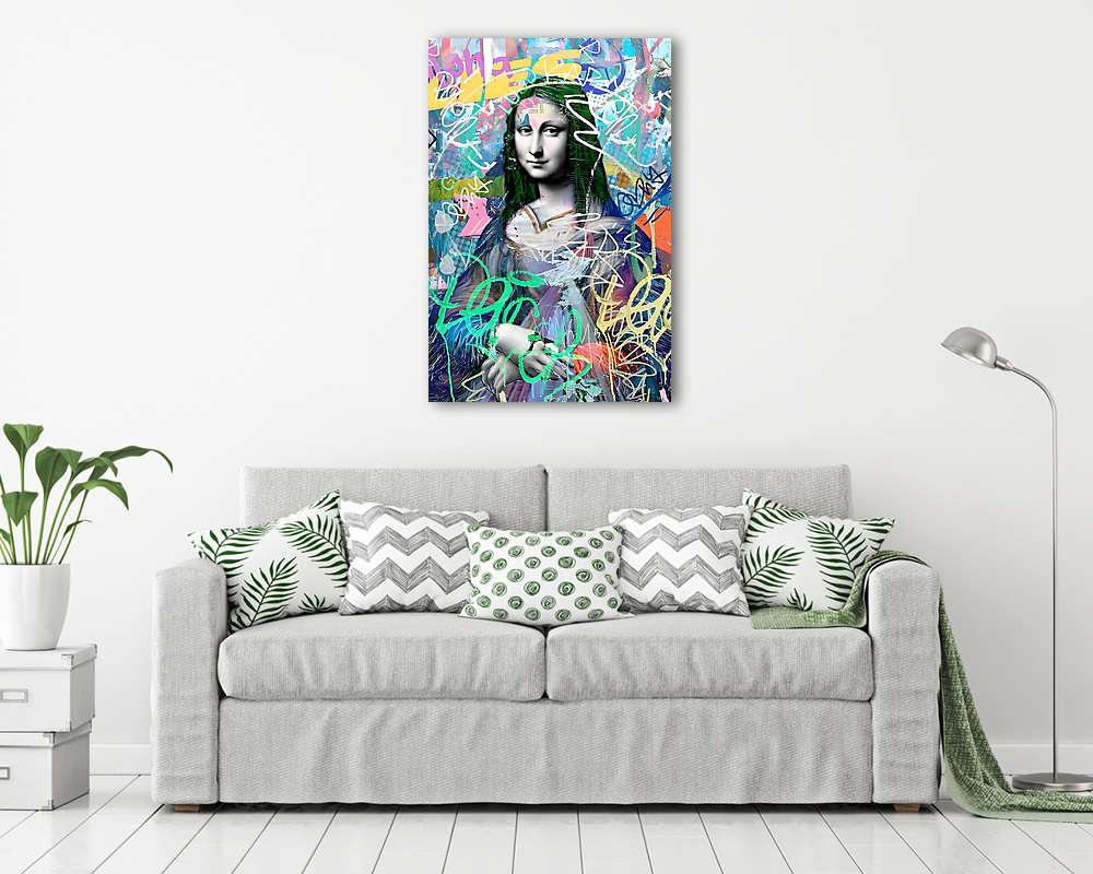 Mona Lisa graffity 2. (Barokk & Graffiti) (vászonkép) - vászonkép, falikép otthonra és irodába