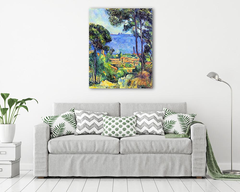 Cézanne: Látkép (keretezett kép) - vászonkép, falikép otthonra és irodába