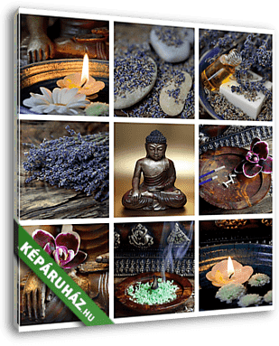 Pihent a Buddhával - vászonkép 3D látványterv