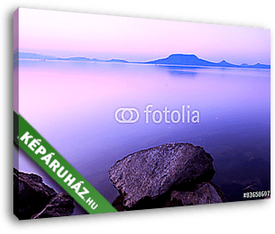 Gyönyörű naplemente a Balaton-ban - vászonkép 3D látványterv Gyönyörű naplemente a Balaton-ban - vászonkép 3D látványterv