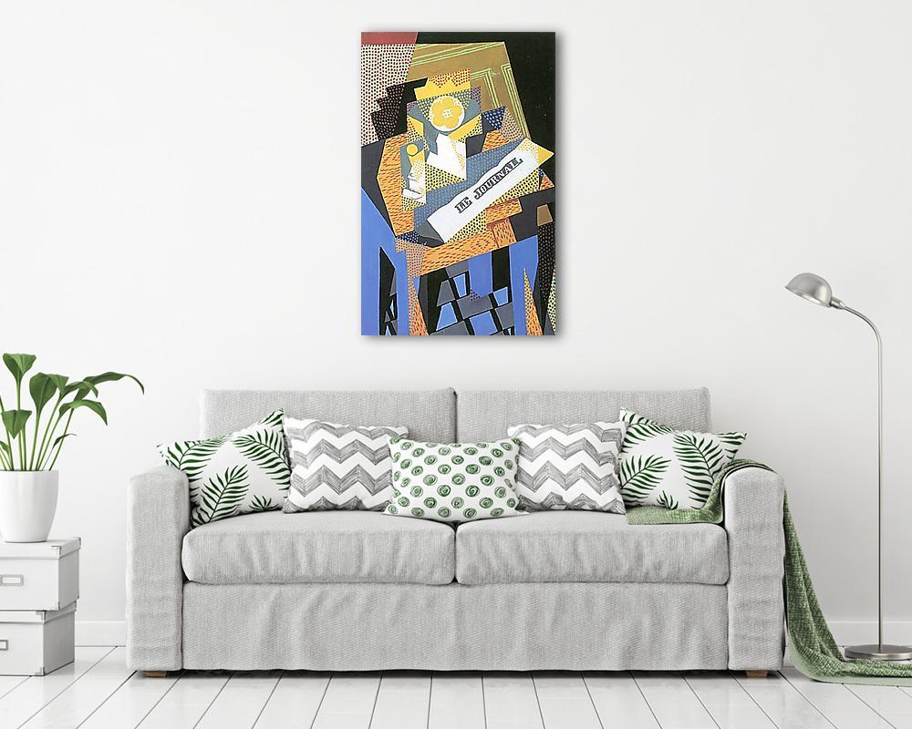 Újságpapír és gyümölcstál (poszter) - vászonkép, falikép otthonra és irodába