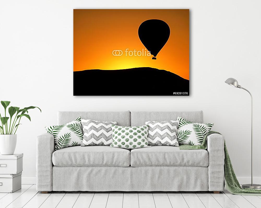 Hőlégballon sziluett (vászonkép) - vászonkép, falikép otthonra és irodába