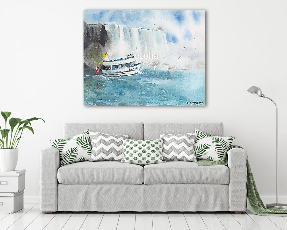 A Niagara vízesésnél - vászonkép, falikép vásárlás A Niagara vízesésnél (fotótapéta) - vászonkép, falikép otthonra és irodába