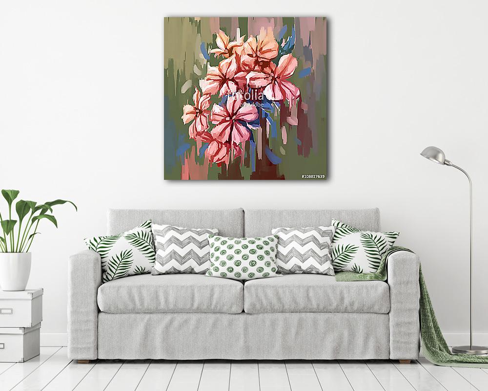 a csendélet virágja  (keretezett kép) - vászonkép, falikép otthonra és irodába