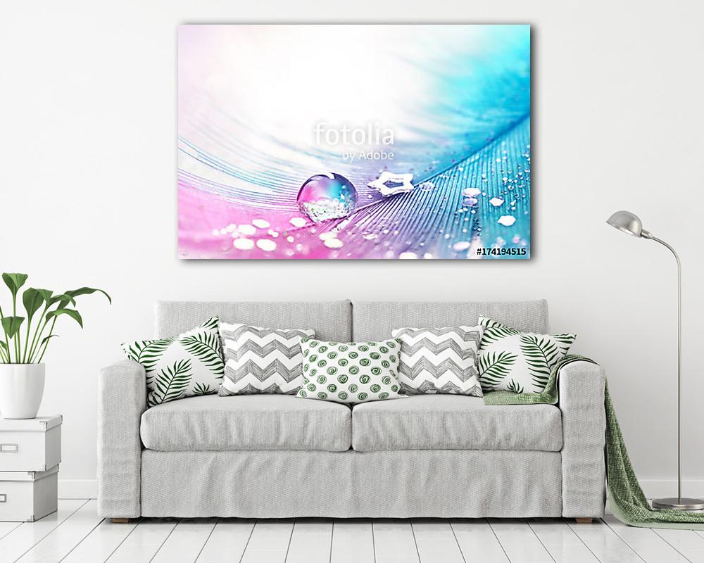 Art absztrakt háttér ünnepi ünnepélyes. Csepp vizet, flittereket (vászonkép) - vászonkép, falikép otthonra és irodába