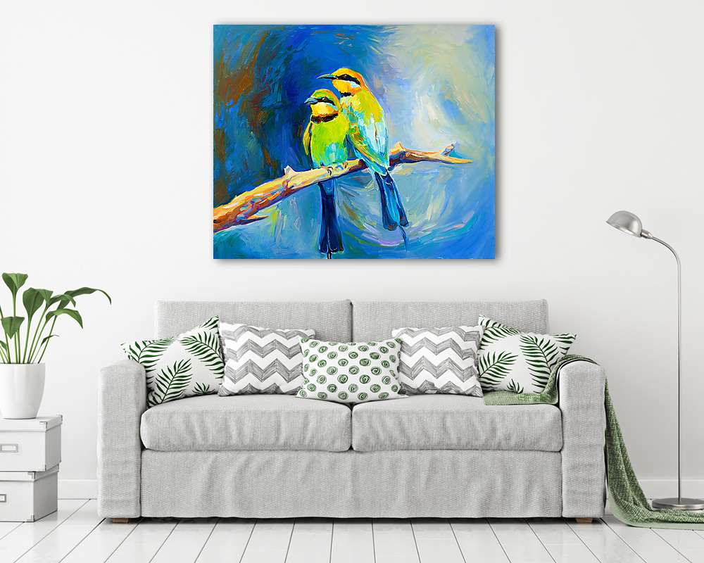 Két kismadár (olajfestmény reprodukció) - vászonkép, falikép vásárlás Két kismadár (olajfestmény reprodukció) (vászonkép) - vászonkép, falikép otthonra és irodába