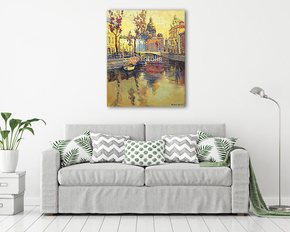 Kind on old streets of St.-Petersburg (vászonkép) - vászonkép, falikép otthonra és irodába