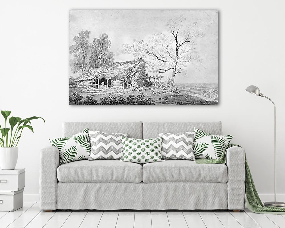 Tájkép pajtával (színverzió 1) (bögre) - vászonkép, falikép otthonra és irodába