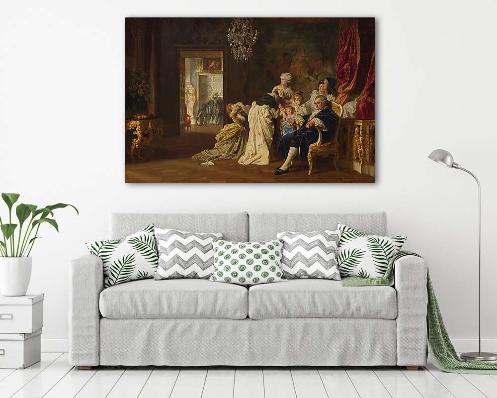 XVI. Lajos és családjának elfogatása (1872) (keretezett kép) - vászonkép, falikép otthonra és irodába