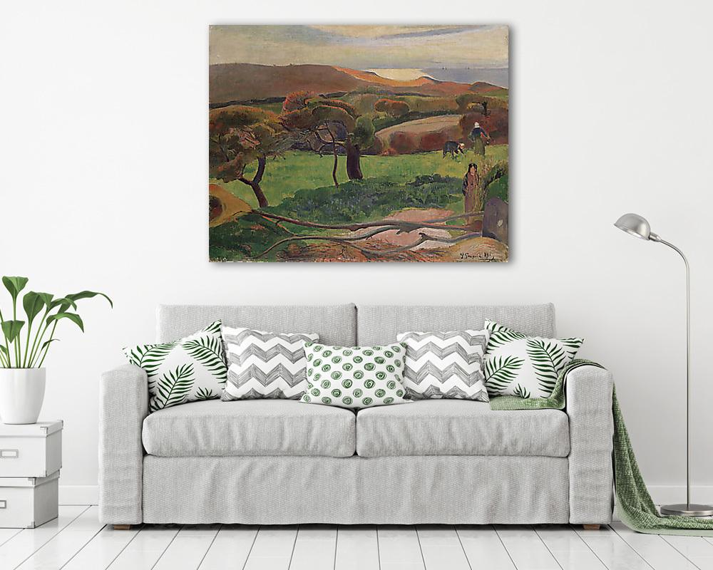 Bretagne-i tájkép  (1889) (többrészes kép) - vászonkép, falikép otthonra és irodába