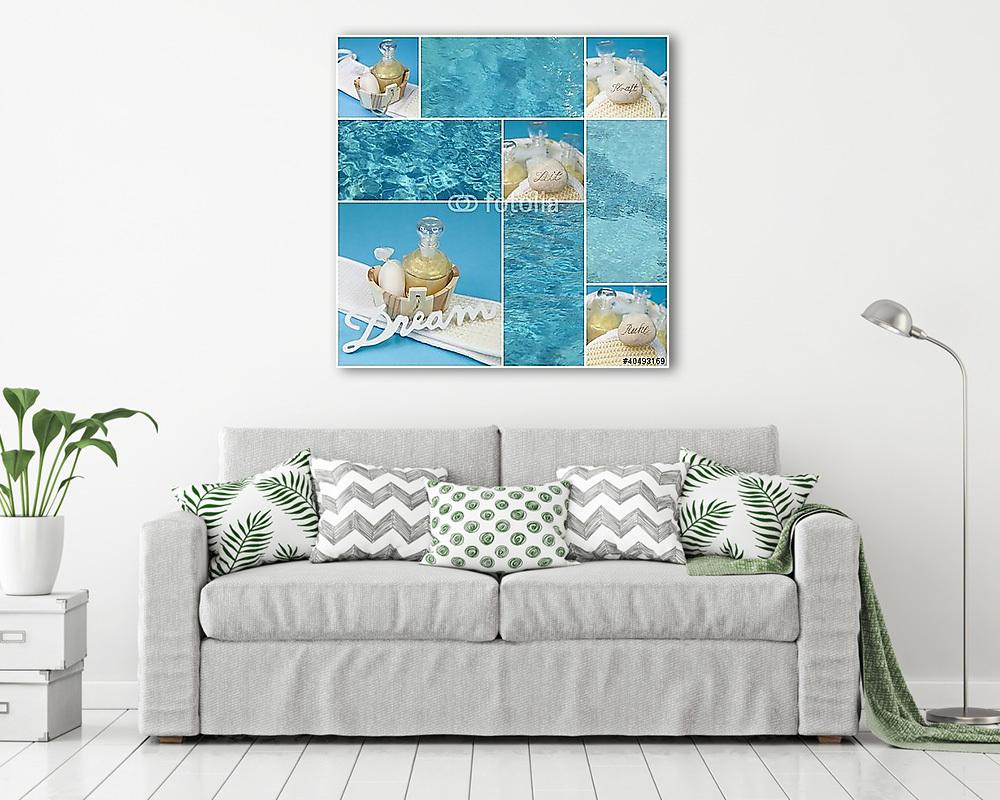 Spa & Wellness in türkis (vászonkép) - vászonkép, falikép otthonra és irodába