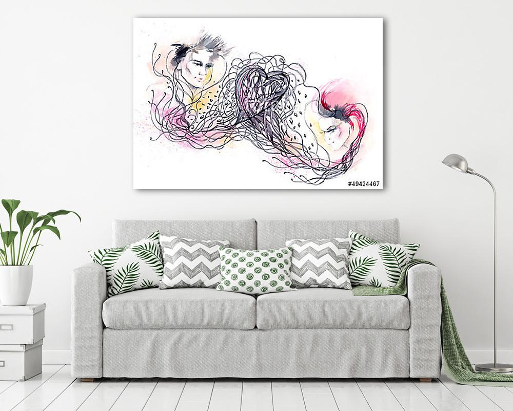 szerelem (bögre) - vászonkép, falikép otthonra és irodába