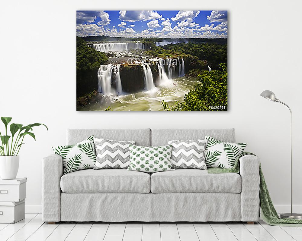Iguassu vízesés a legnagyobb vízesések a bolygón, (vászonkép) - vászonkép, falikép otthonra és irodába